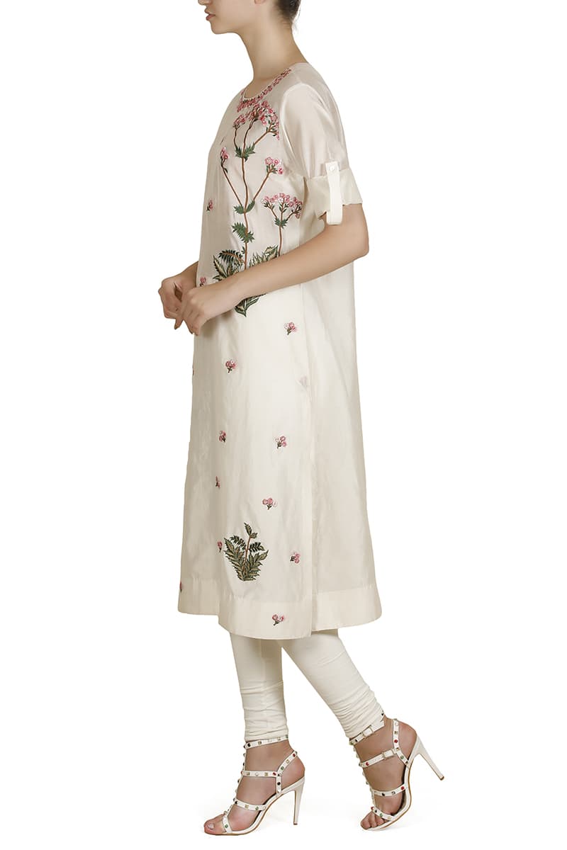 Embroidered Straight - cut Kurta - samantchauhan