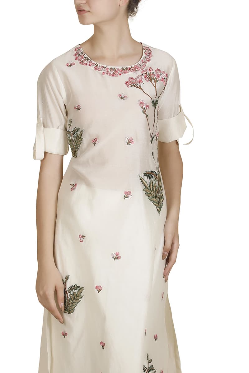 Embroidered Straight - cut Kurta - samantchauhan