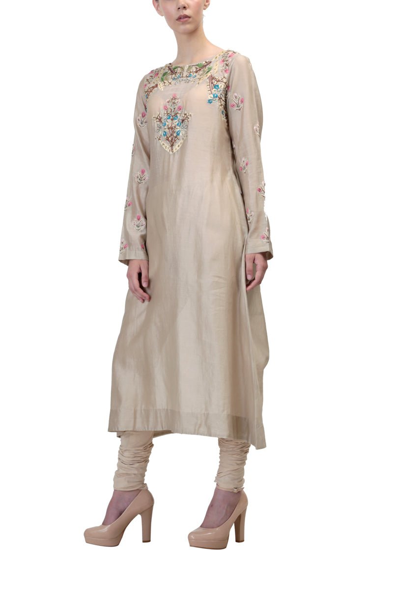 Embroidered Straight Kurta - samantchauhan