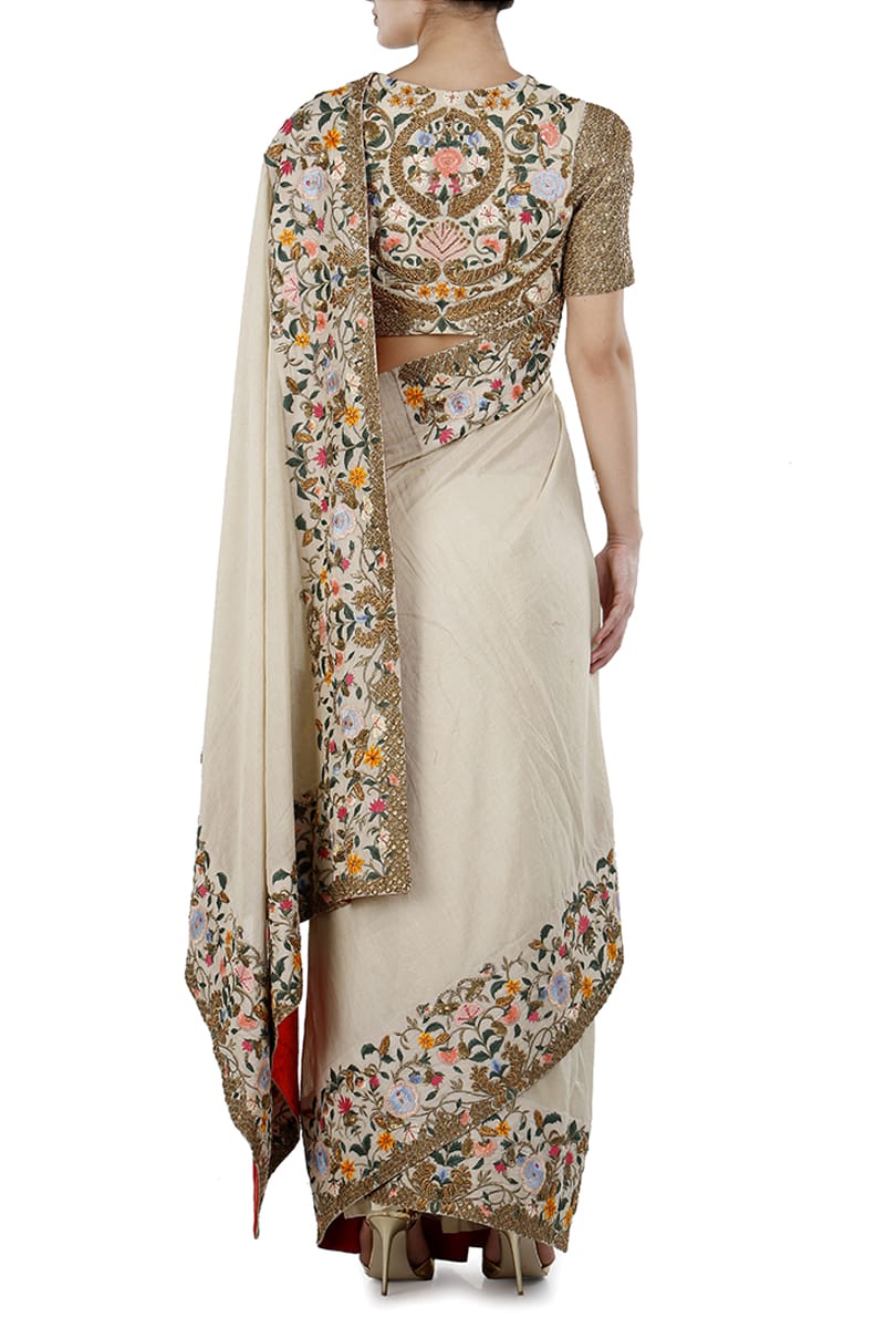 Embroidereed Saree & Blouse Set - samantchauhan