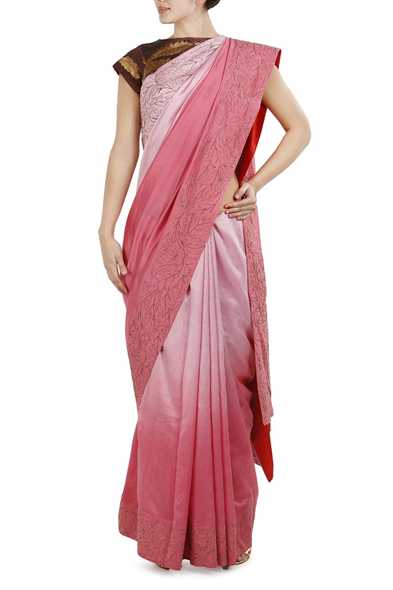 Embroidereed Saree & Blouse Set - samantchauhan