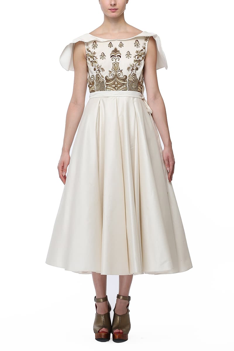 Fit &amp; flare Embroidered Dress - samantchauhan