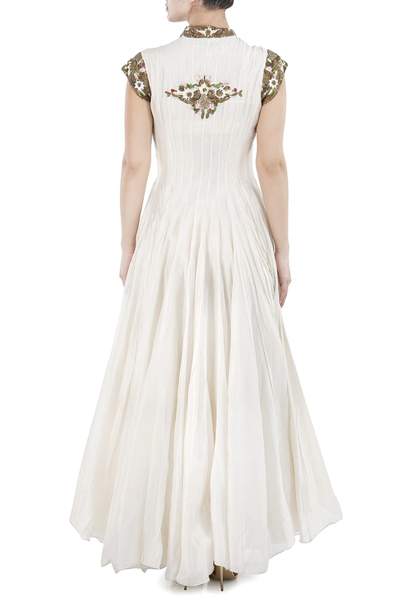 Floor - Length Embroidered Dress - samantchauhan