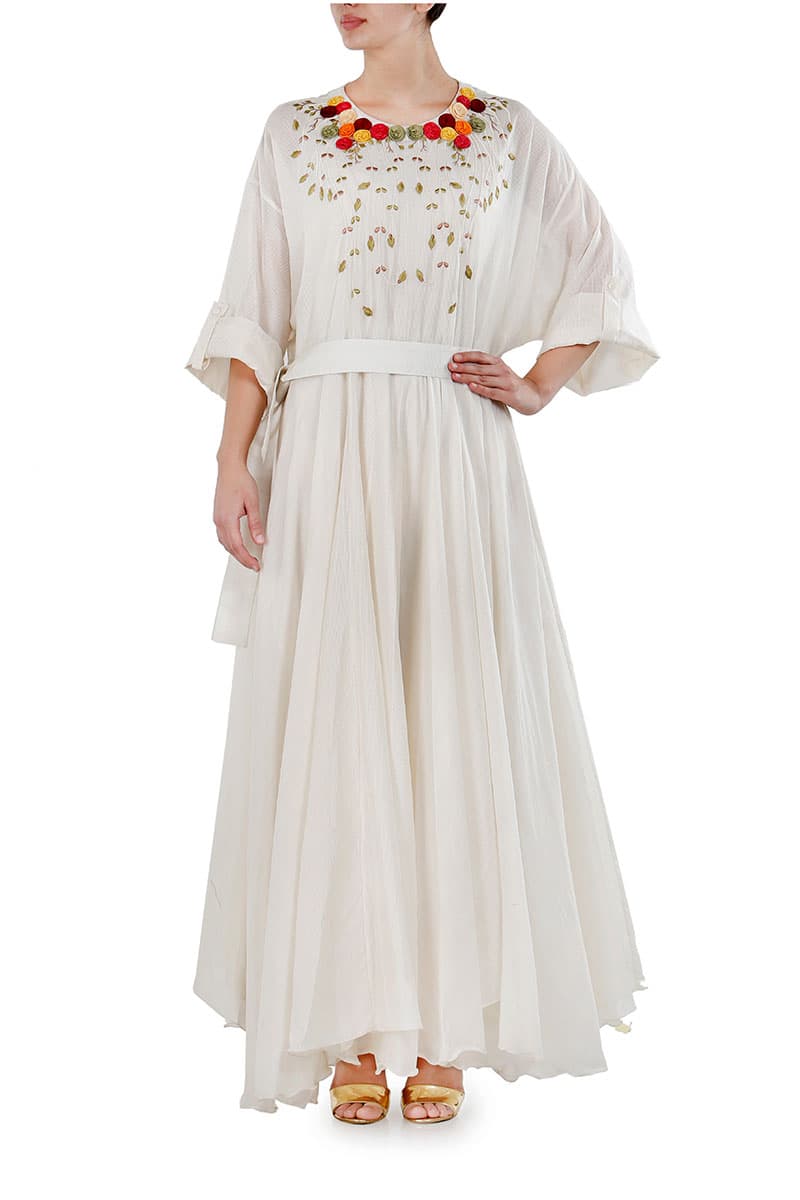 Floral Applique Dress - samantchauhan