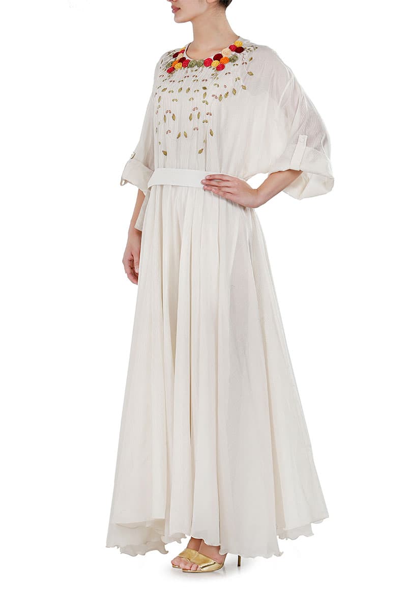 Floral Applique Dress - samantchauhan
