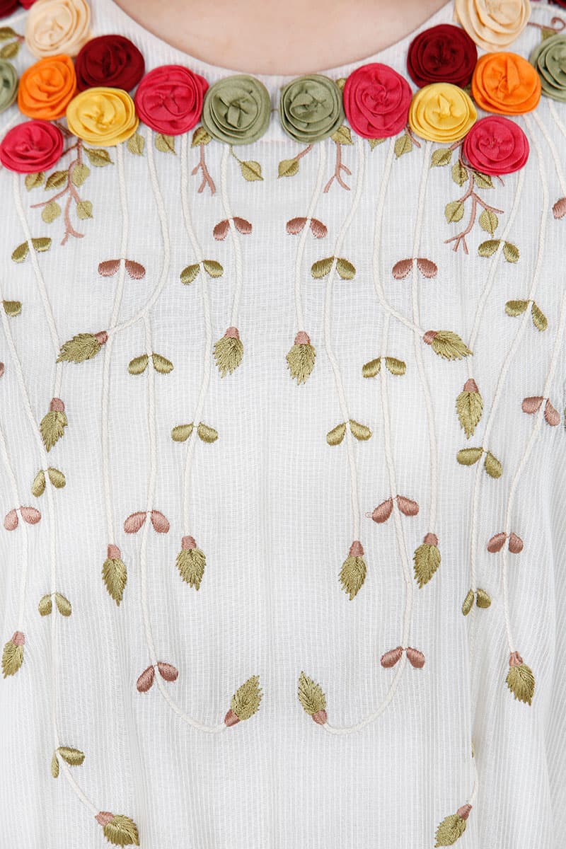 Floral Applique Dress - samantchauhan