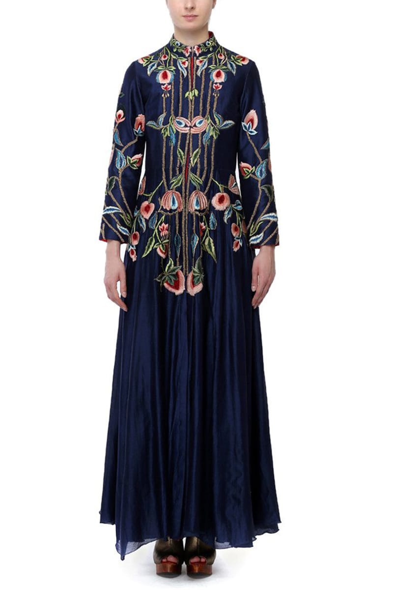 Floral Embroidered Gown - samantchauhan