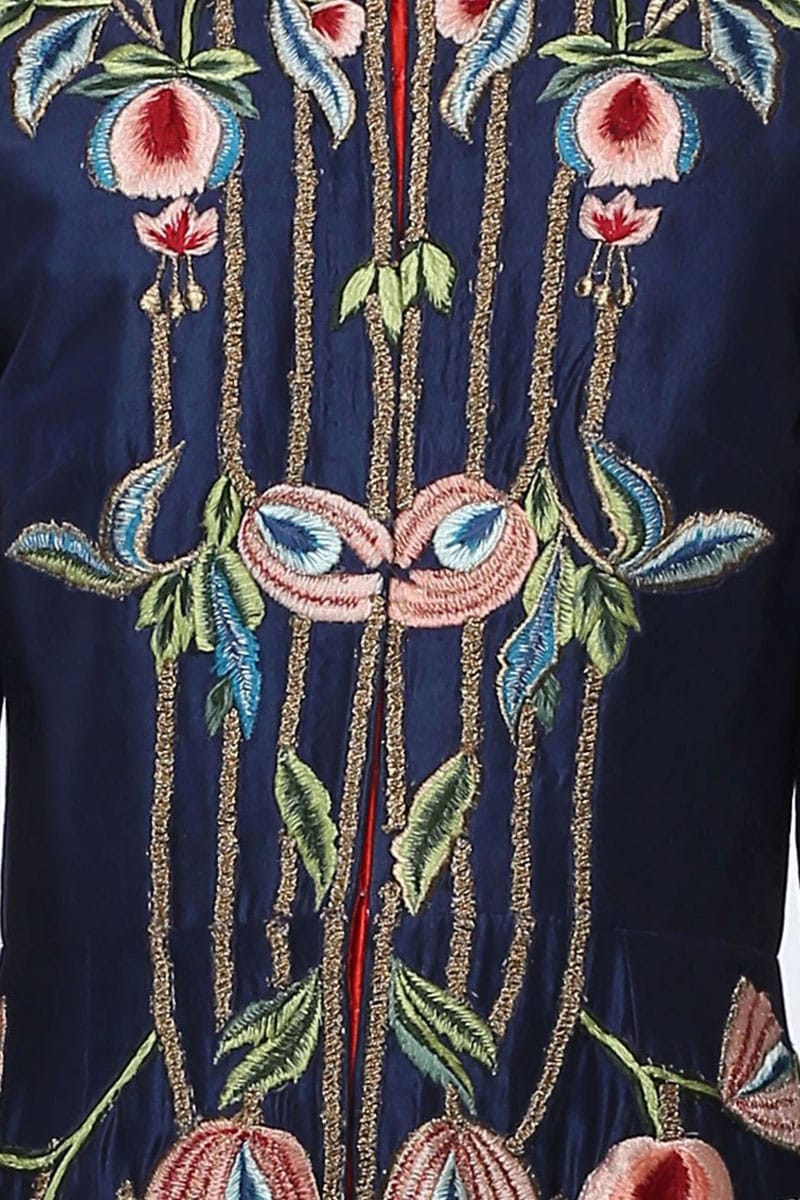 Floral Embroidered Gown - samantchauhan