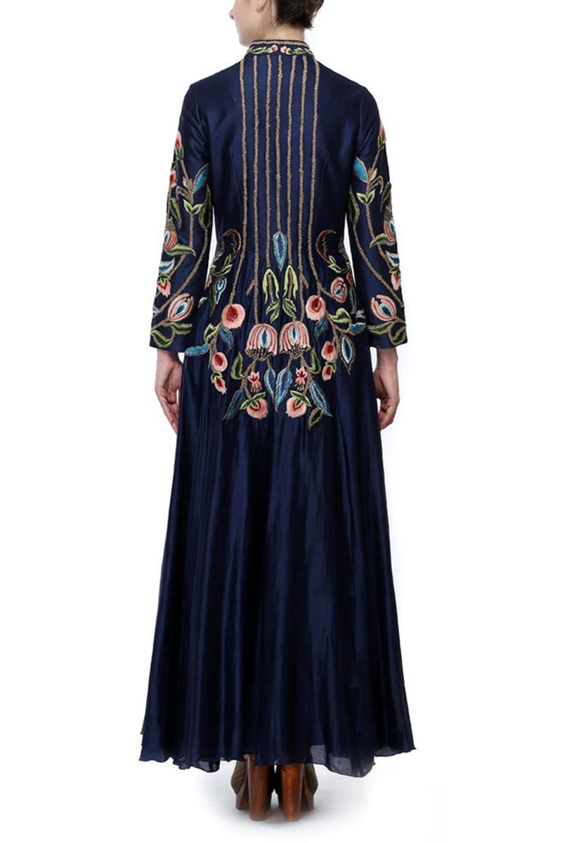 Floral Embroidered Gown - samantchauhan