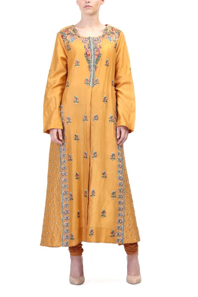 Floral Embroidered Straight Kurta - samantchauhan