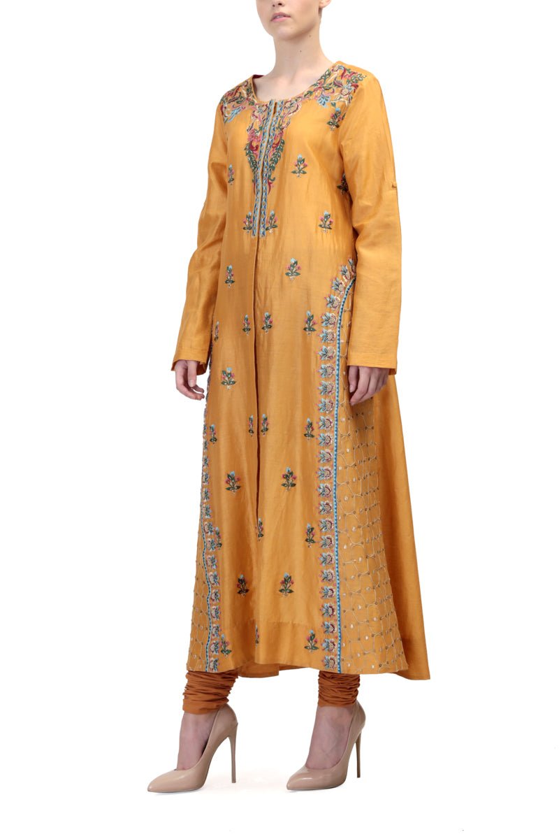 Floral Embroidered Straight Kurta - samantchauhan