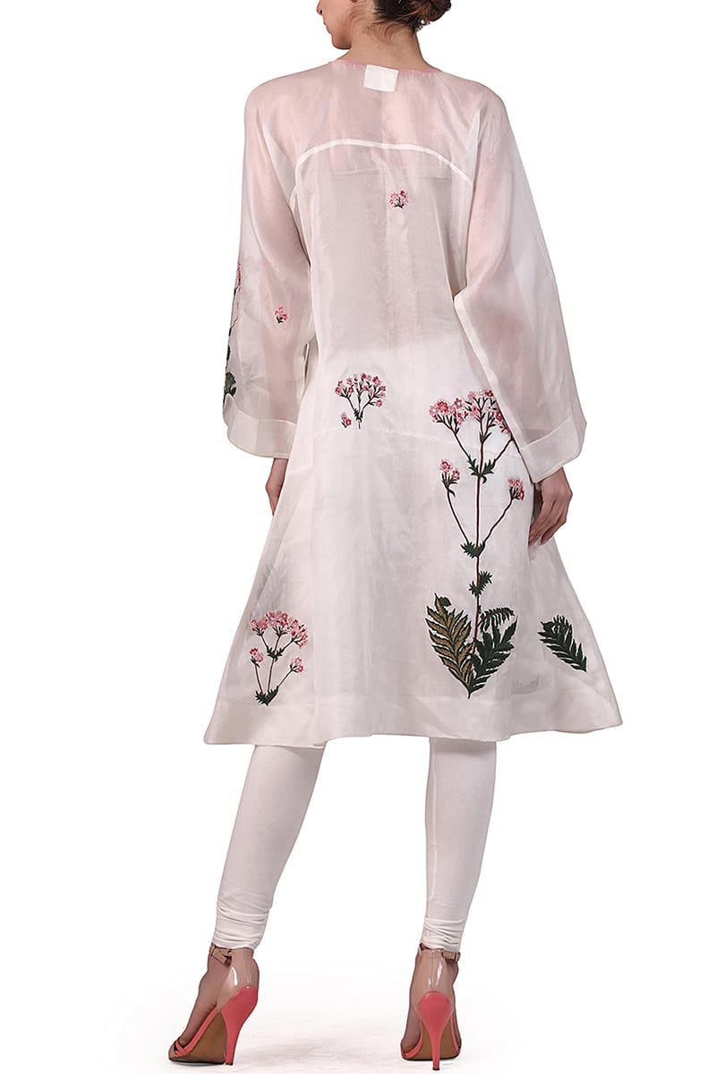 Front - opening Embroidered Kurta - samantchauhan