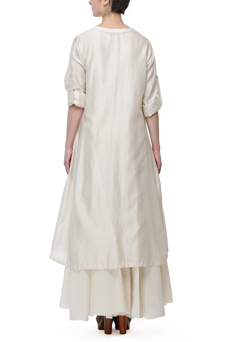 Front - opening Embroidered Kurta &amp; Inner - samantchauhan