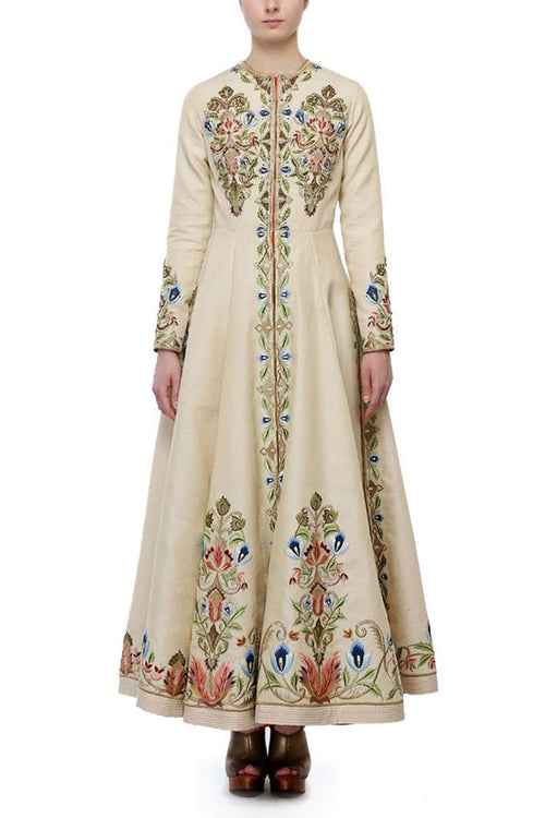 Front - Opening Fit & Flare Gown - samantchauhan