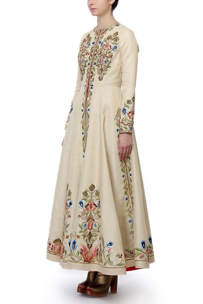 Front - Opening Fit & Flare Gown - samantchauhan