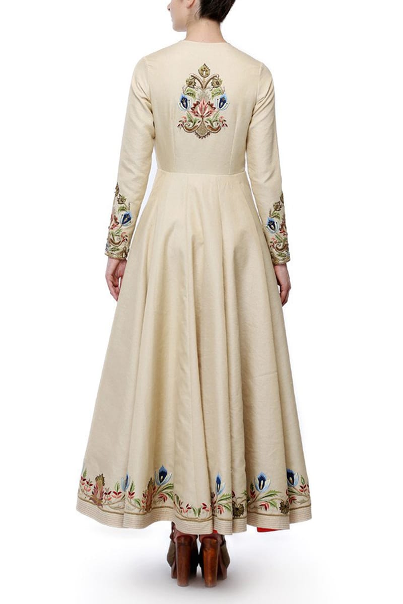 Front - Opening Fit & Flare Gown - samantchauhan