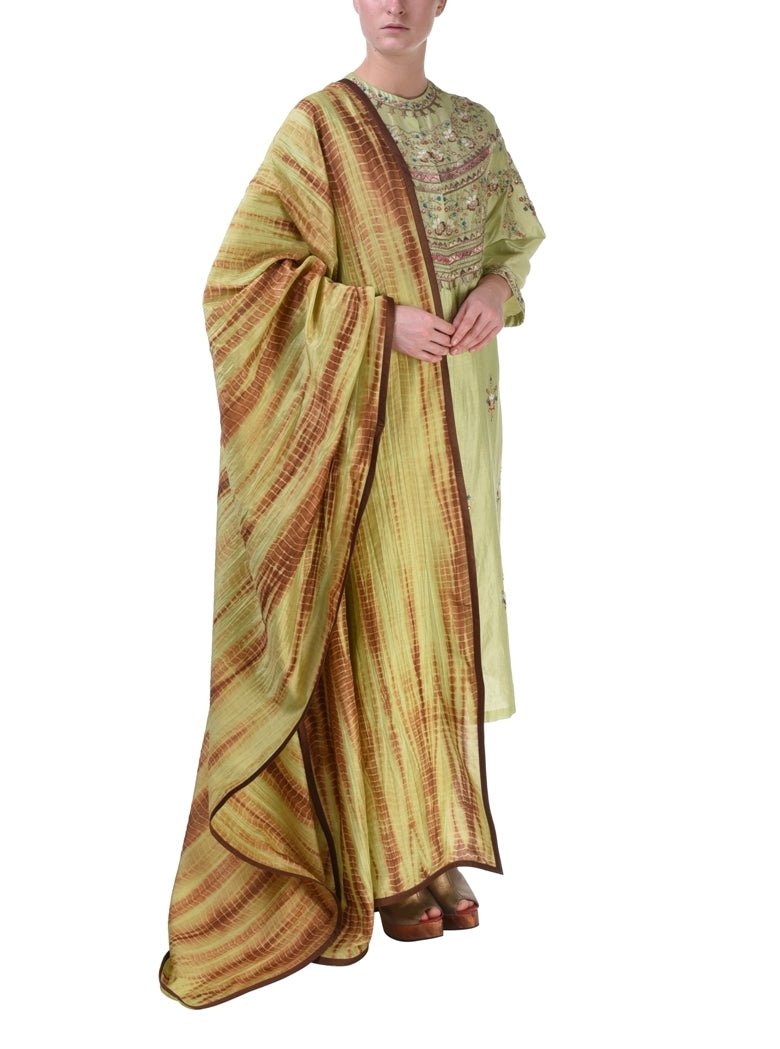 Front - Opening Kurta & Tie - Dye Dupatta - samantchauhan