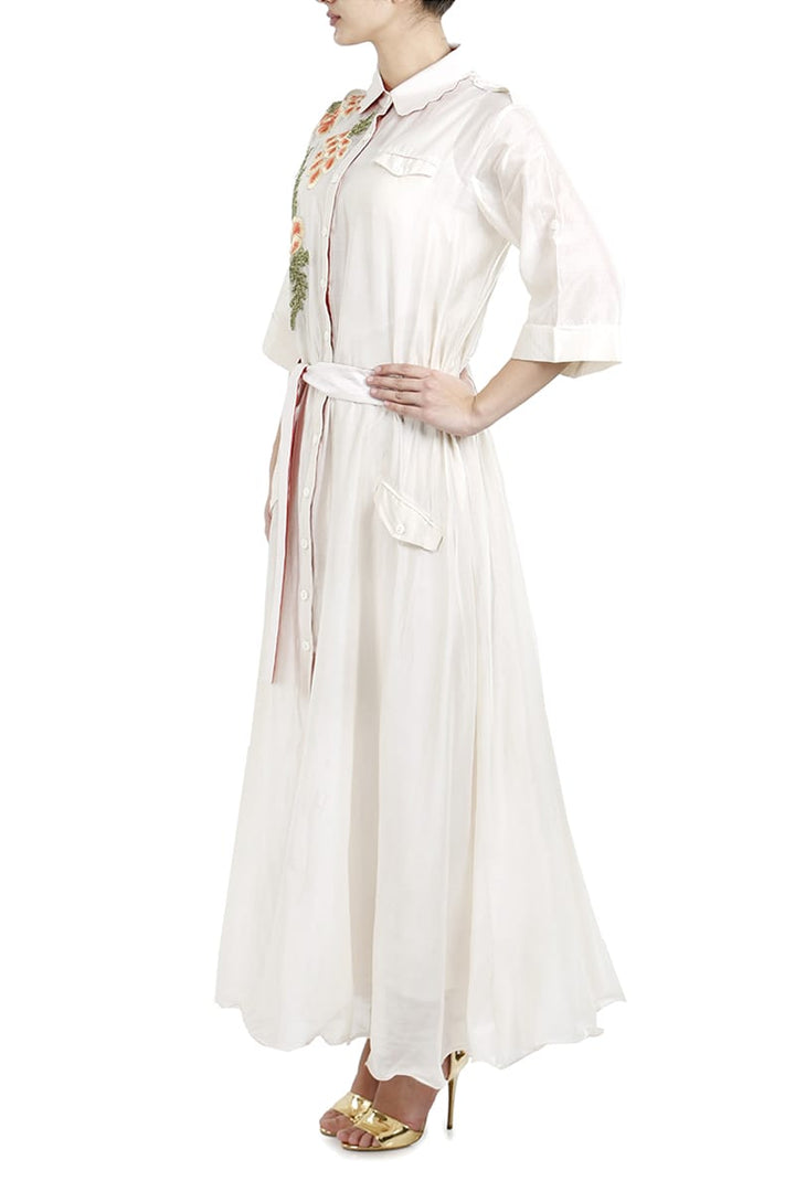 Front - Tie Shirt style Dress - samantchauhan
