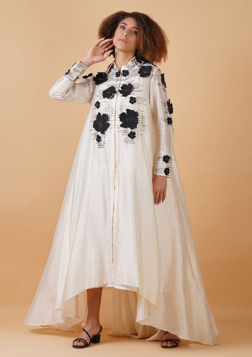 Here is Featured as glazy kaftan cotton silk dress that has collared neck - samantchauhan Apparel & Accessories