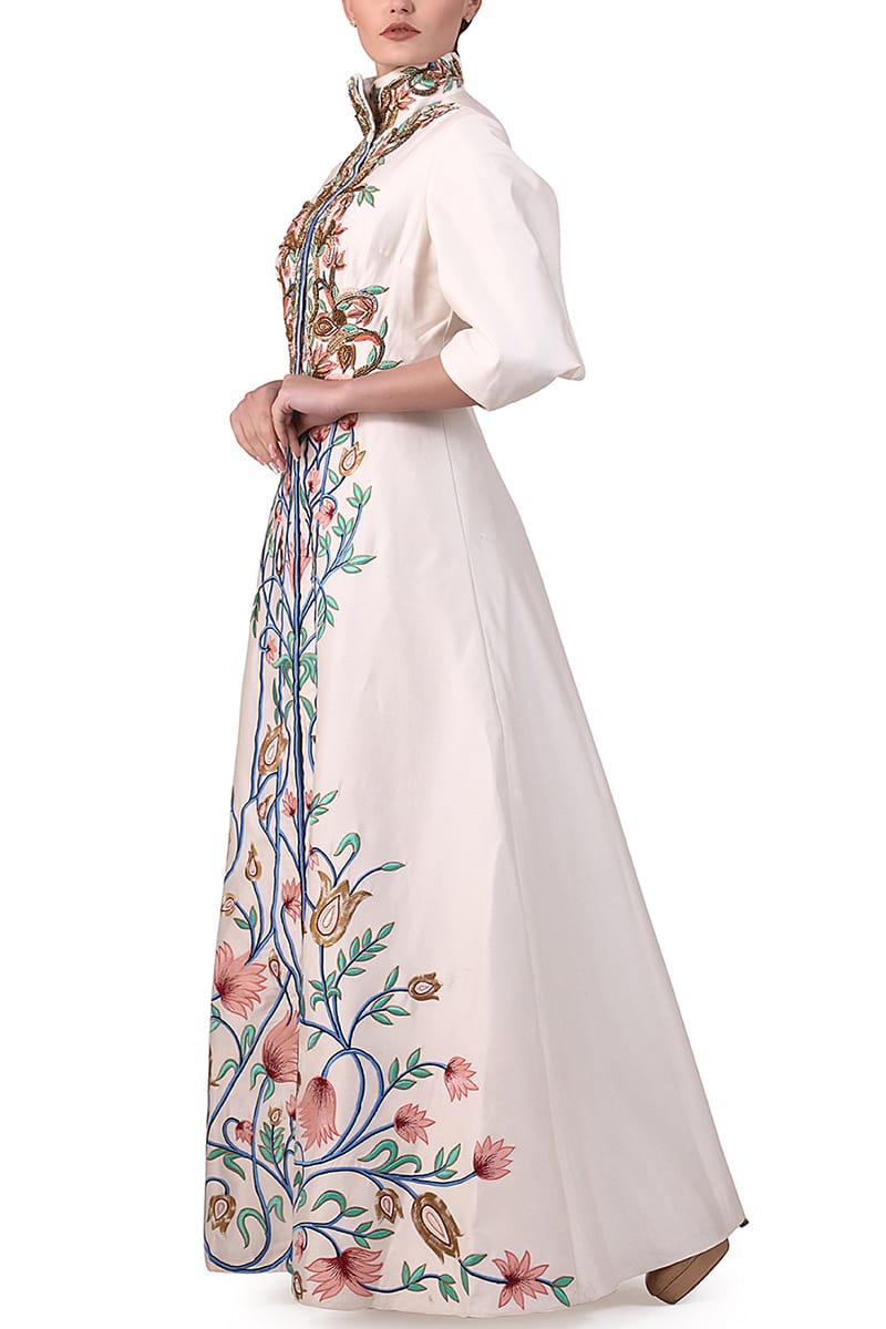 High - Collared Jacket Gown - samantchauhan