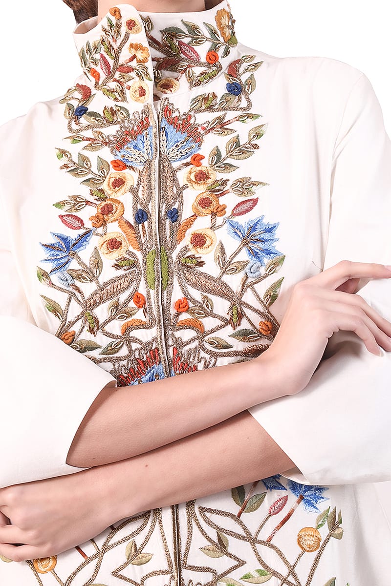 High - Collared Jacket Gown - samantchauhan