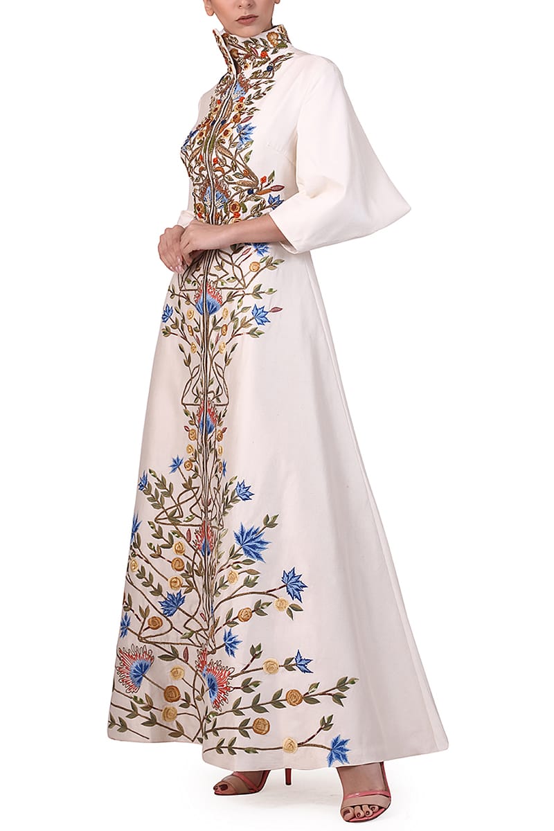 High - Collared Jacket Gown - samantchauhan