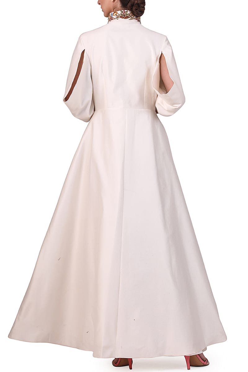 High - Collared Jacket Gown - samantchauhan