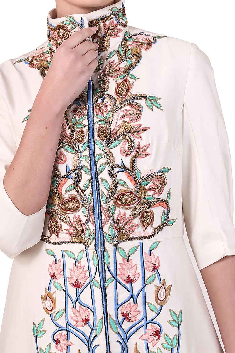 High - Collared Jacket Gown - samantchauhan