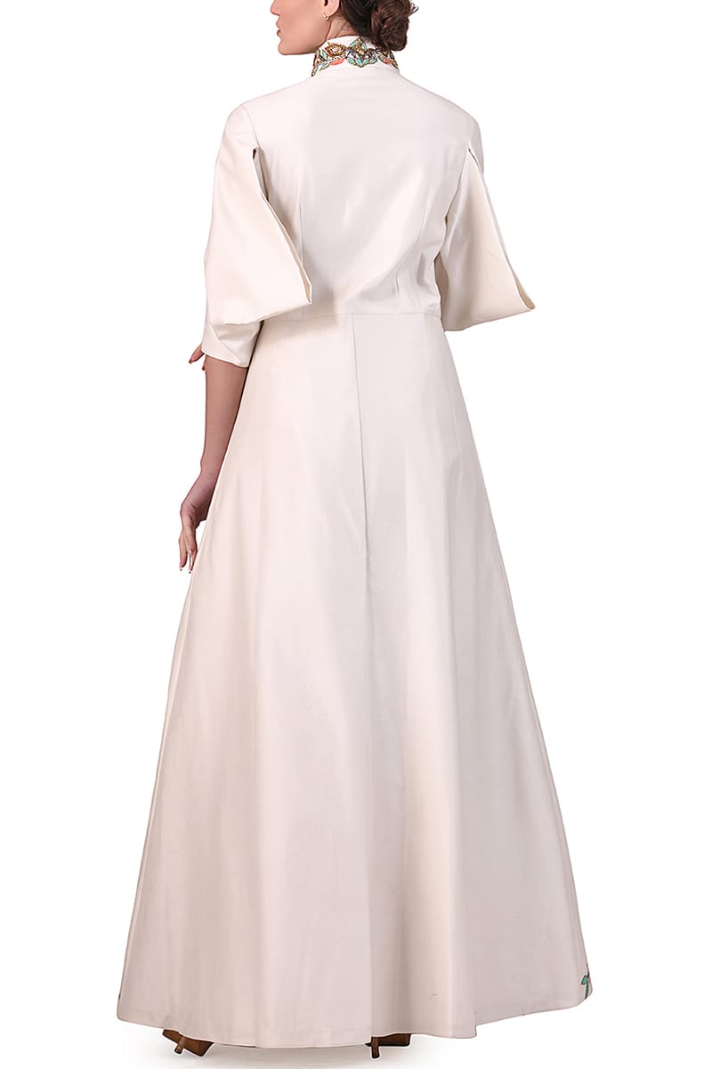 High - Collared Jacket Gown - samantchauhan