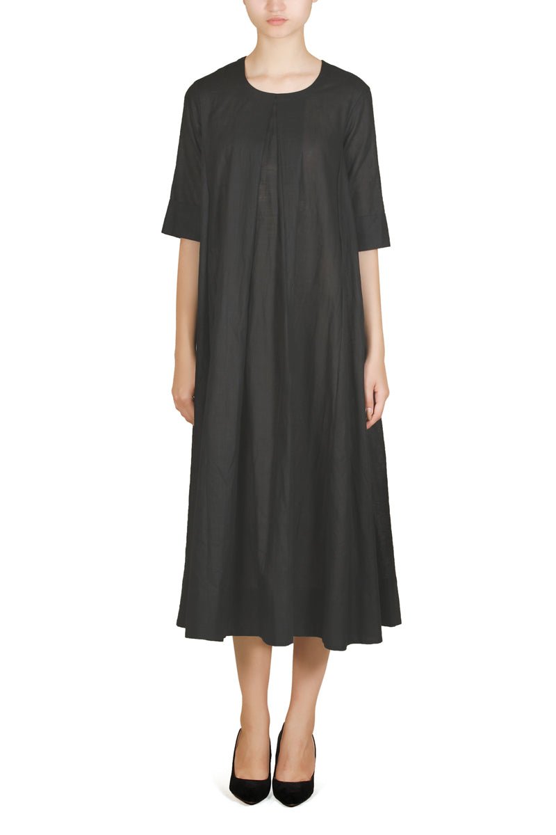 Inverted - Pleats Dress - samantchauhan