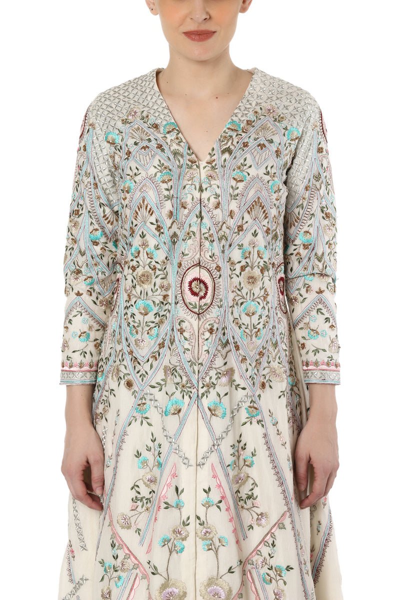 Jacket Kurta with High Low Hemline - samantchauhan