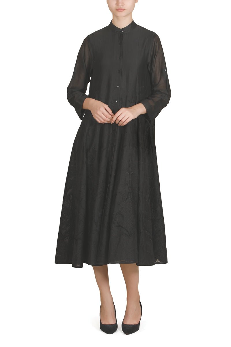 Kali - Paneled Embroidered Dress - samantchauhan
