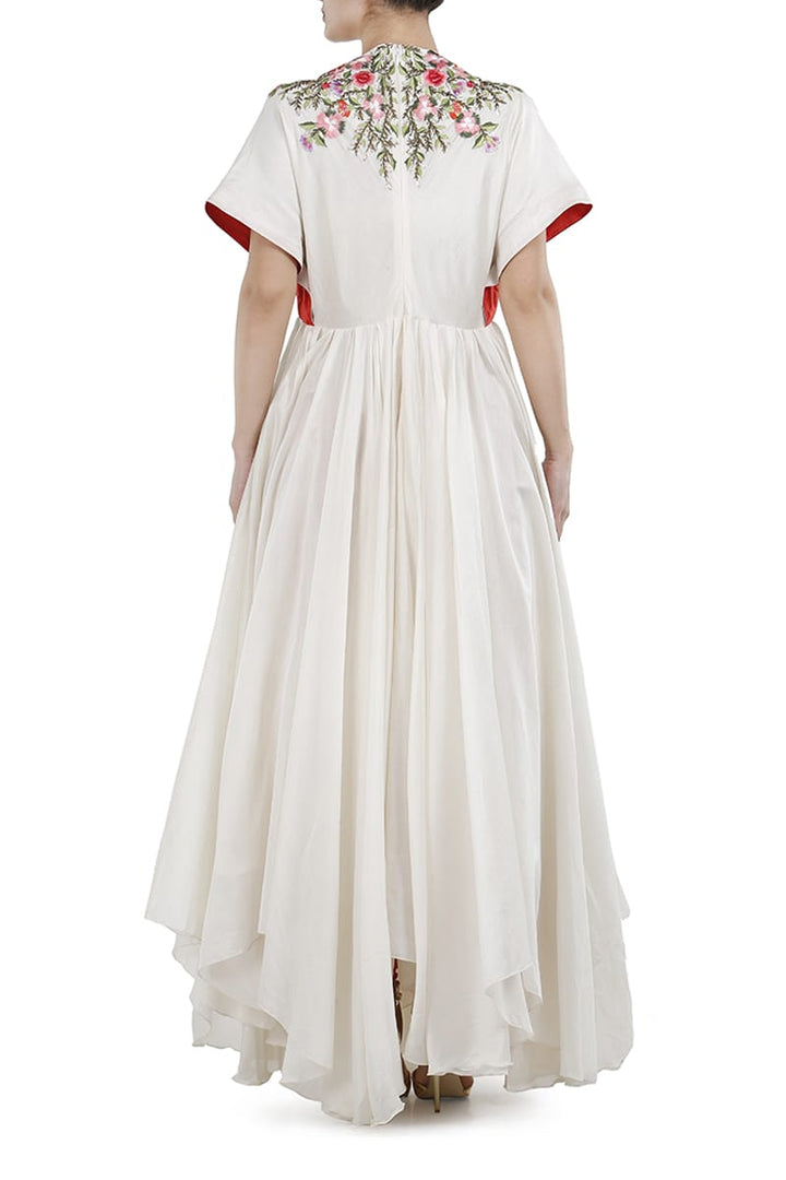 Kimono Sleeved Asymmetric Dress - samantchauhan