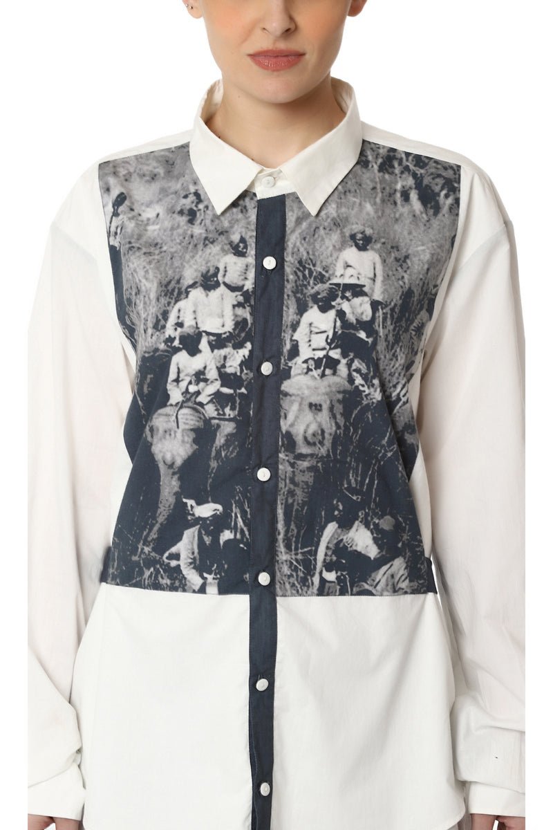 Layered Digitally Printed Shirt - samantchauhan