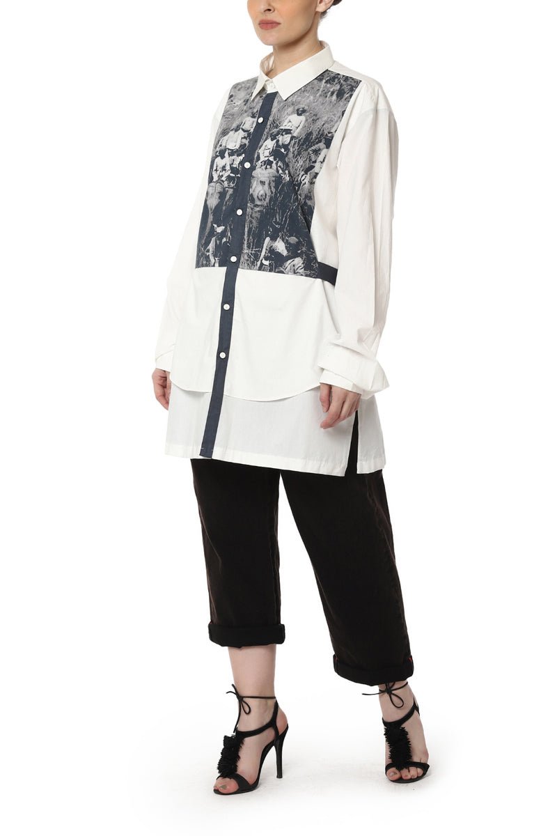Layered Digitally Printed Shirt - samantchauhan