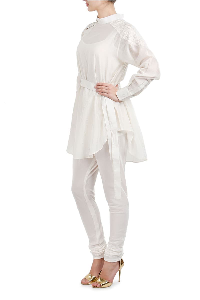 Mandarin Collar Short Kurta - samantchauhan