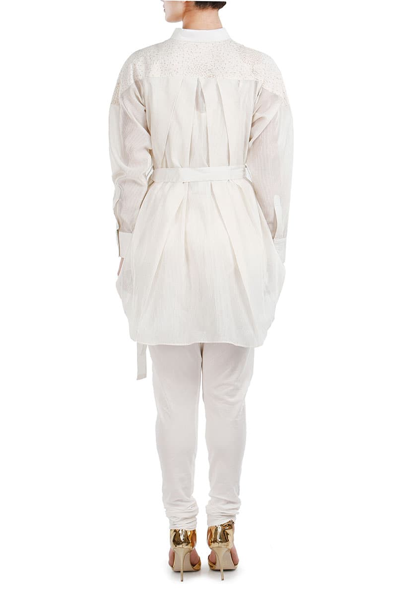 Mandarin Collar Short Kurta - samantchauhan