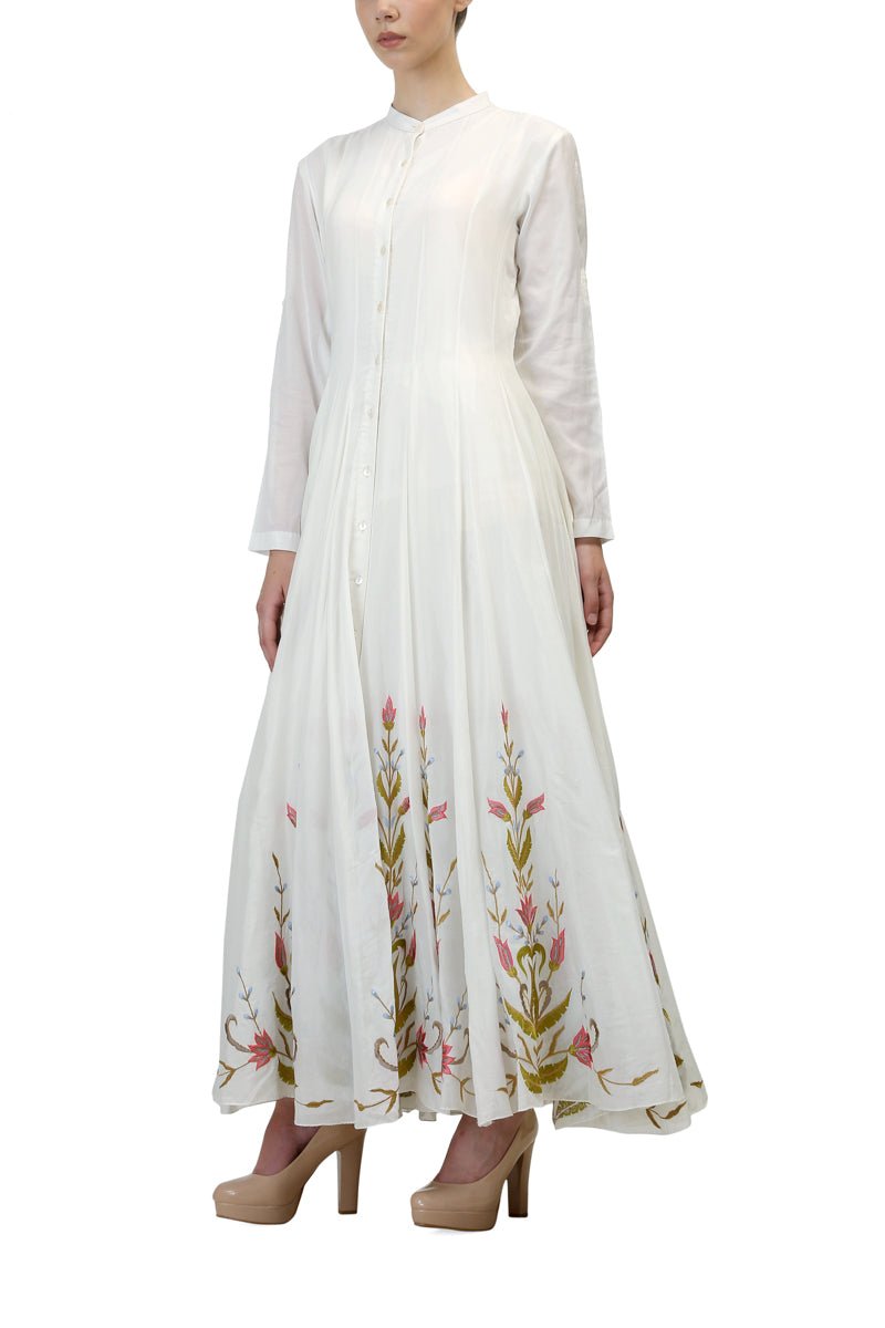 Mandarin Paneled Dress - samantchauhan