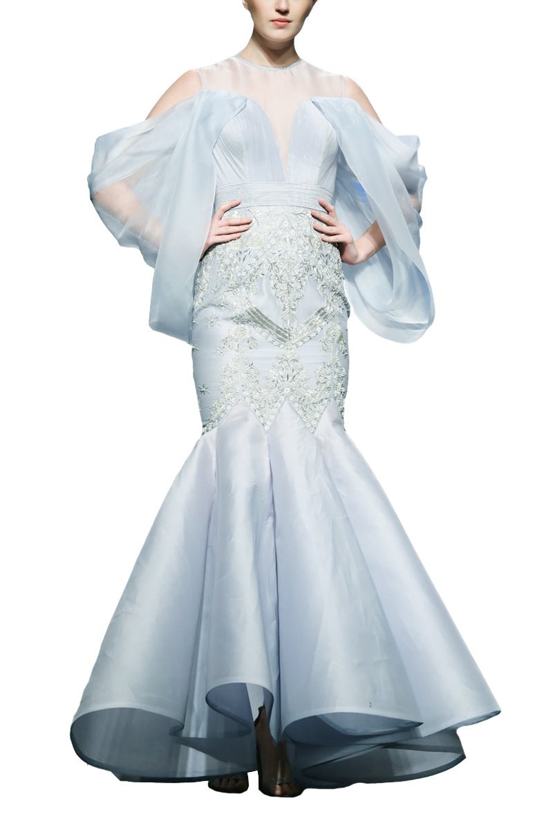 Mermaid Embroidered Gown - samantchauhan