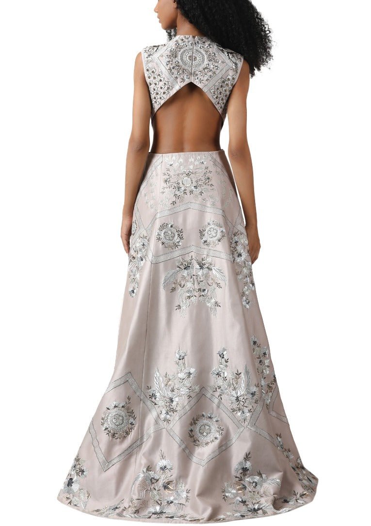 Neck & back cutout gown - samantchauhan