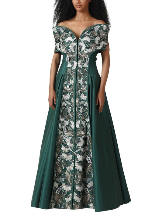 Off shoulder peplum gown - samantchauhan