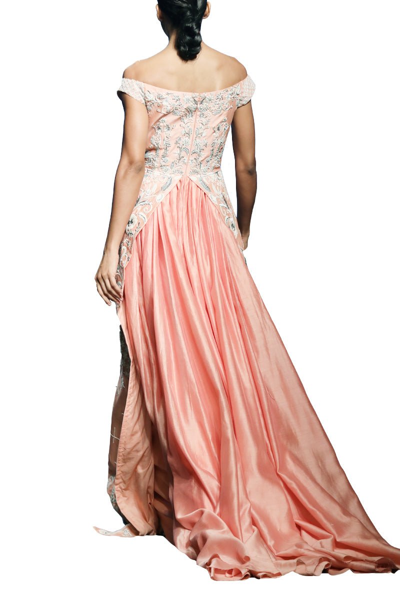 Off - Shoulder Trail Gown - samantchauhan