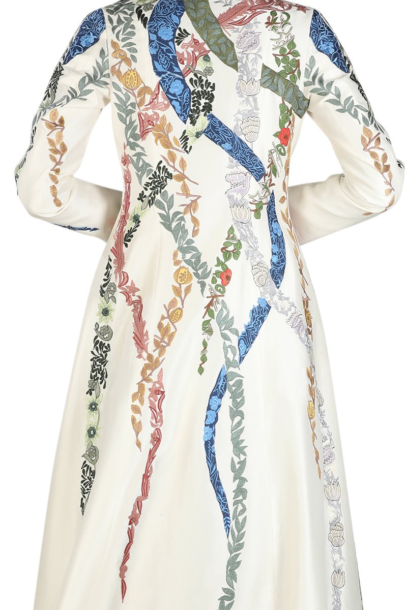 Ombre cotton tube dress along with embroidered cotton - silk jacket - samantchauhan Dresses