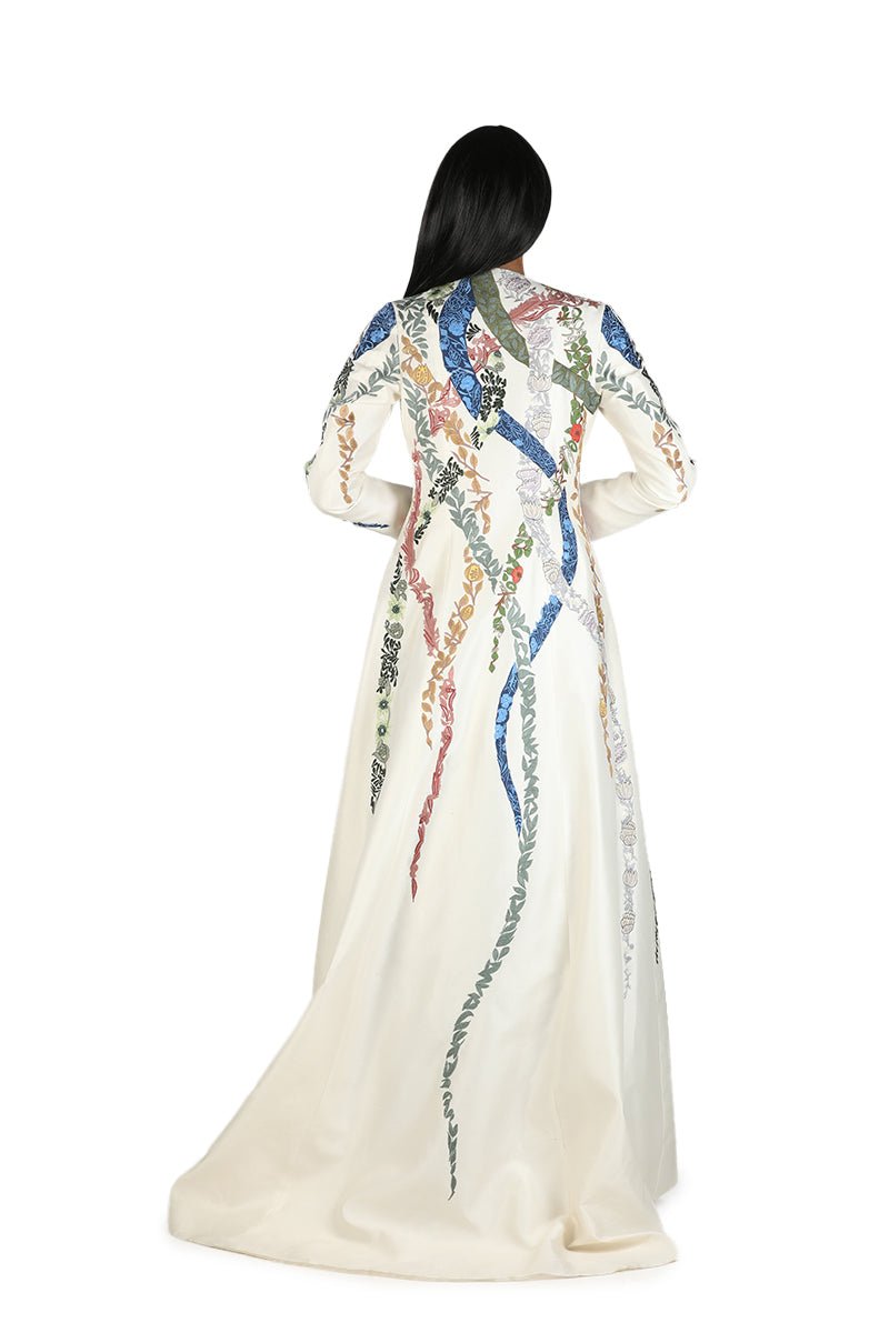 Ombre cotton tube dress along with embroidered cotton - silk jacket - samantchauhan Dresses