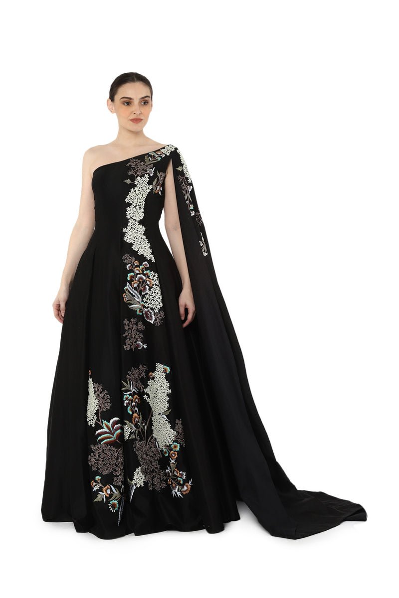 ONE SHOULDER GOWN - samantchauhan