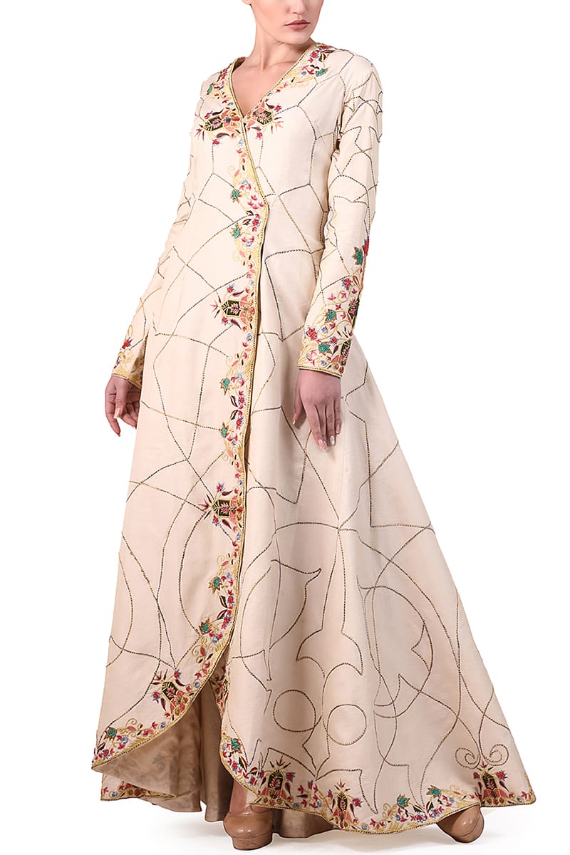 Overlap Asymmetric Gown - samantchauhan