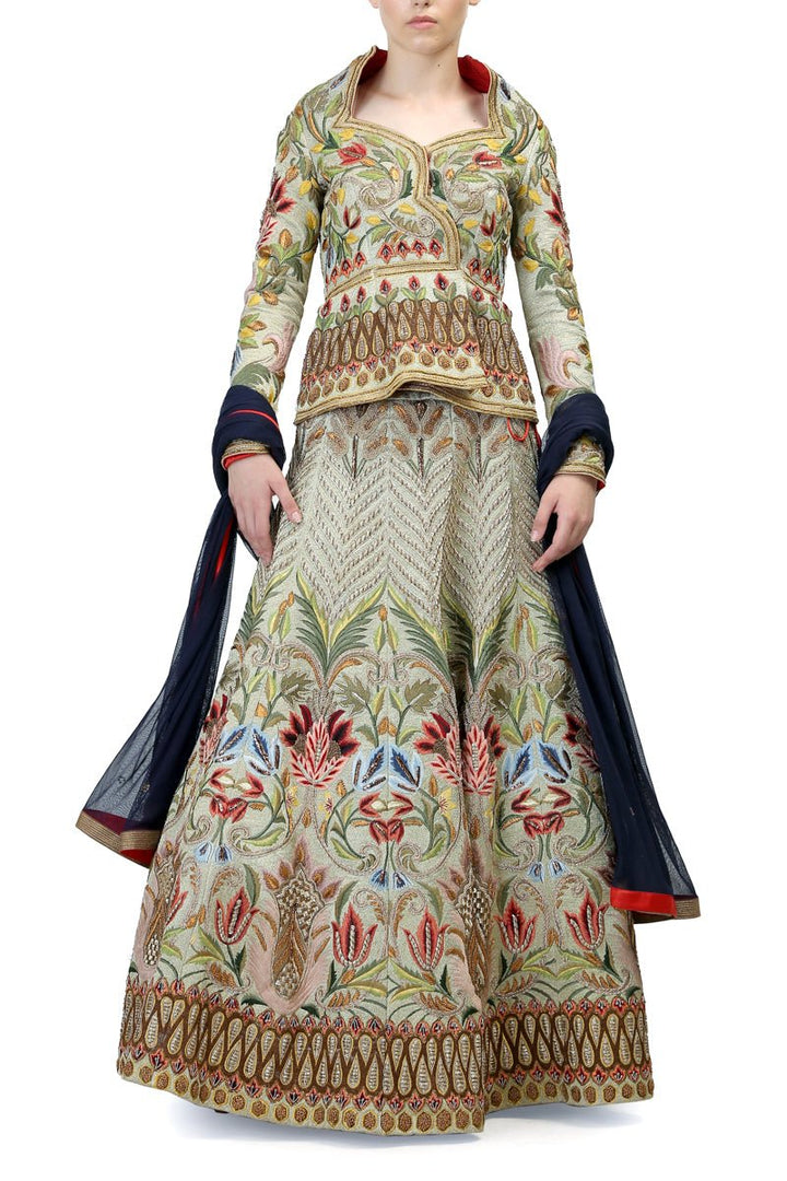 Overlap Blouse &amp; Lehenga set - samantchauhan
