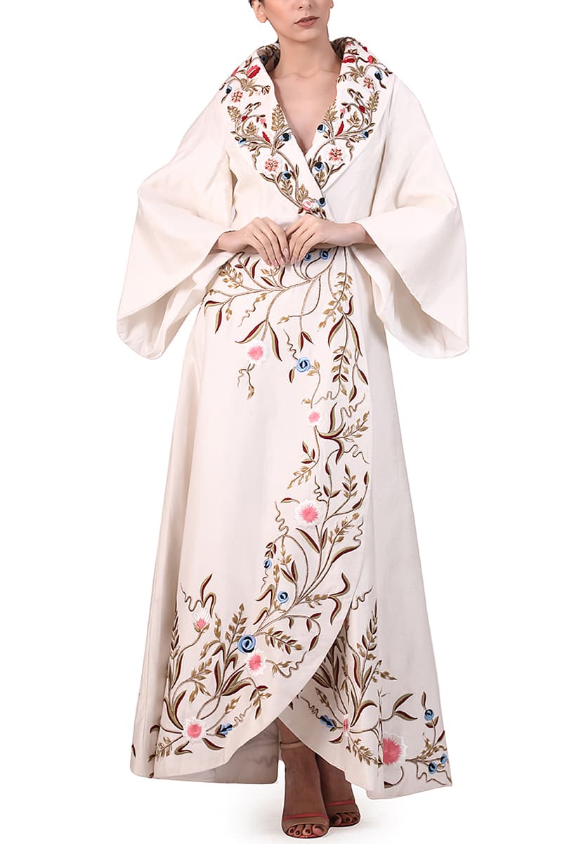 Overlap Embroidered Jacket - samantchauhan