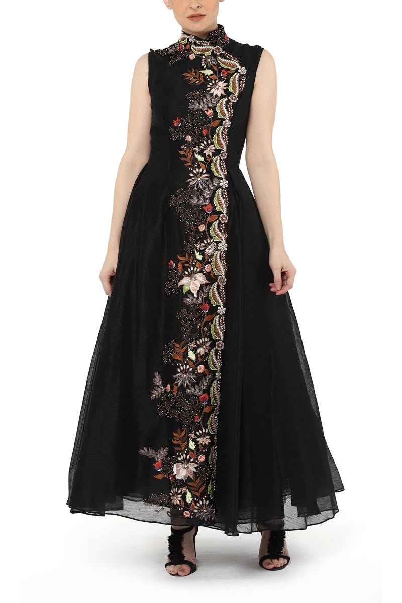 Overlap front placket gown - samantchauhan