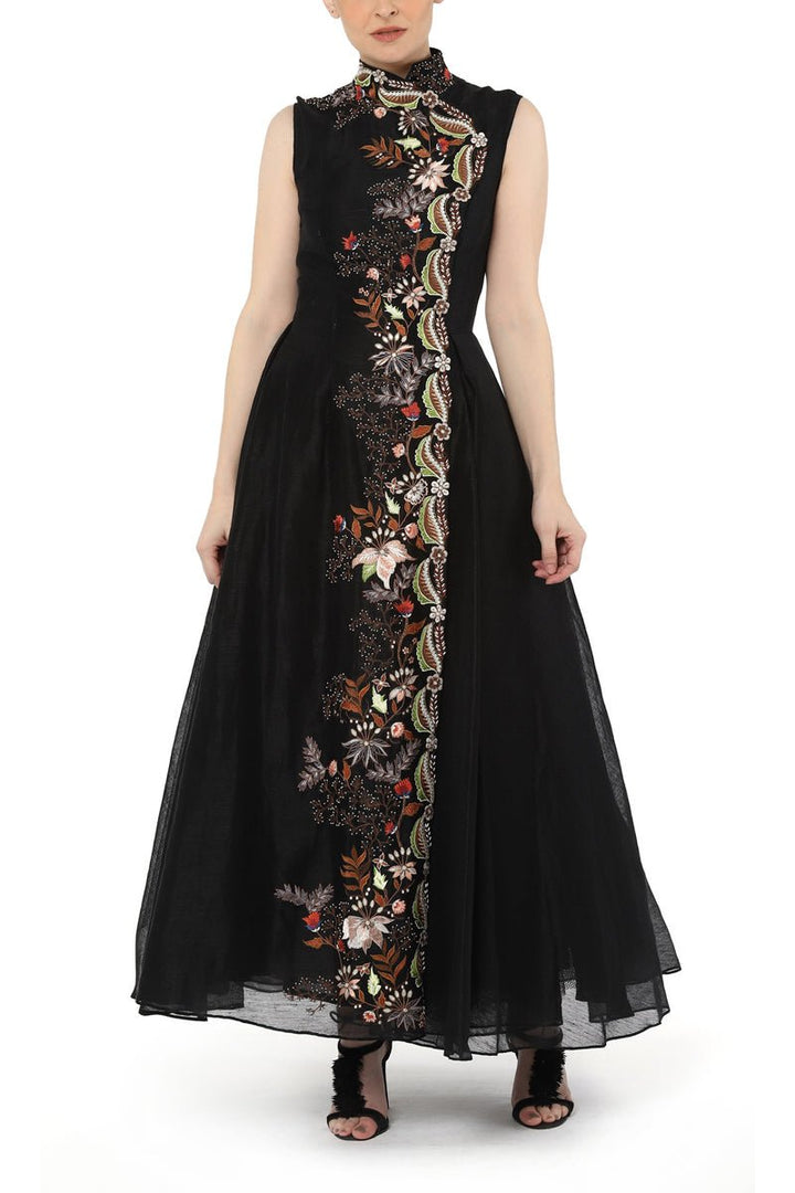 Overlap front placket gown - samantchauhan